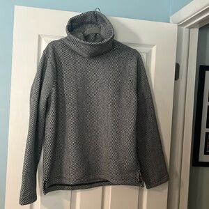 J. CREW funnel neck fleece herringbone size L NWT